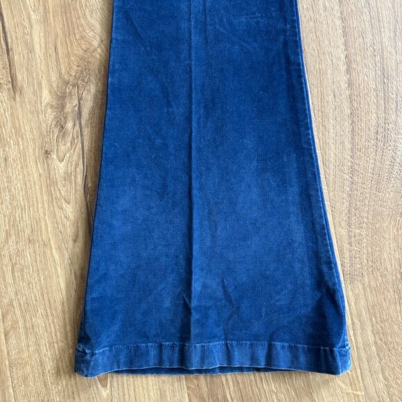 Theory Blue Corduroy Flare Pants – Size 6 Soft Wide Leg Trousers - Picture 5 of 10